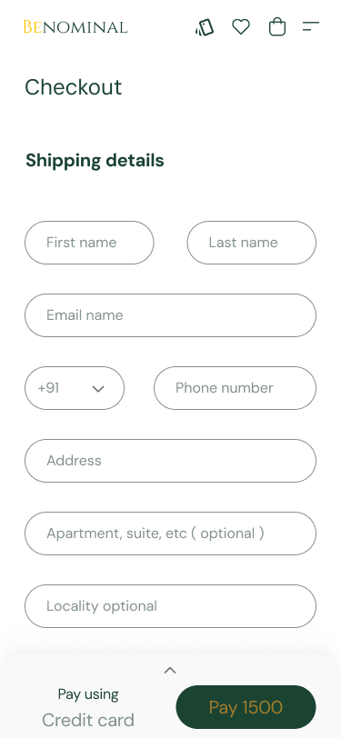 Benominal — Checkout