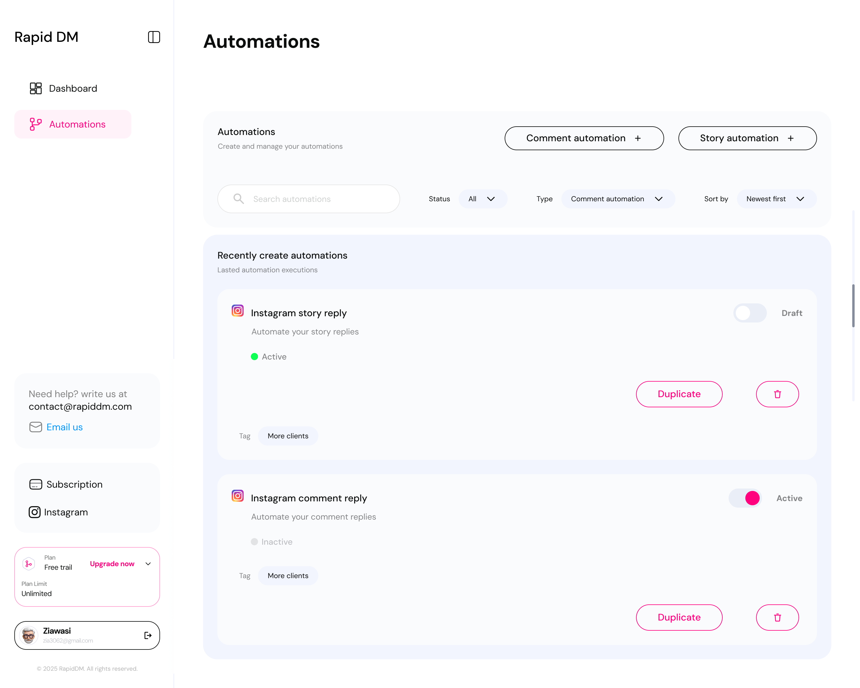 RapidDM — Automations
