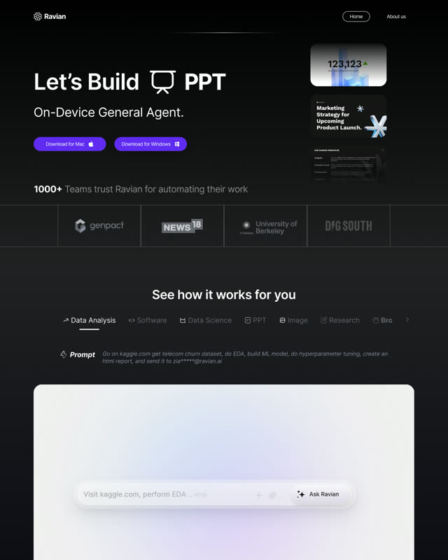 Ravian AI — Marketing site